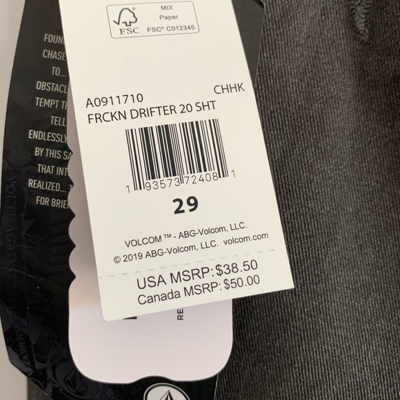 Volcom Mens Shorts Sz 29 - Picture 9 of 9